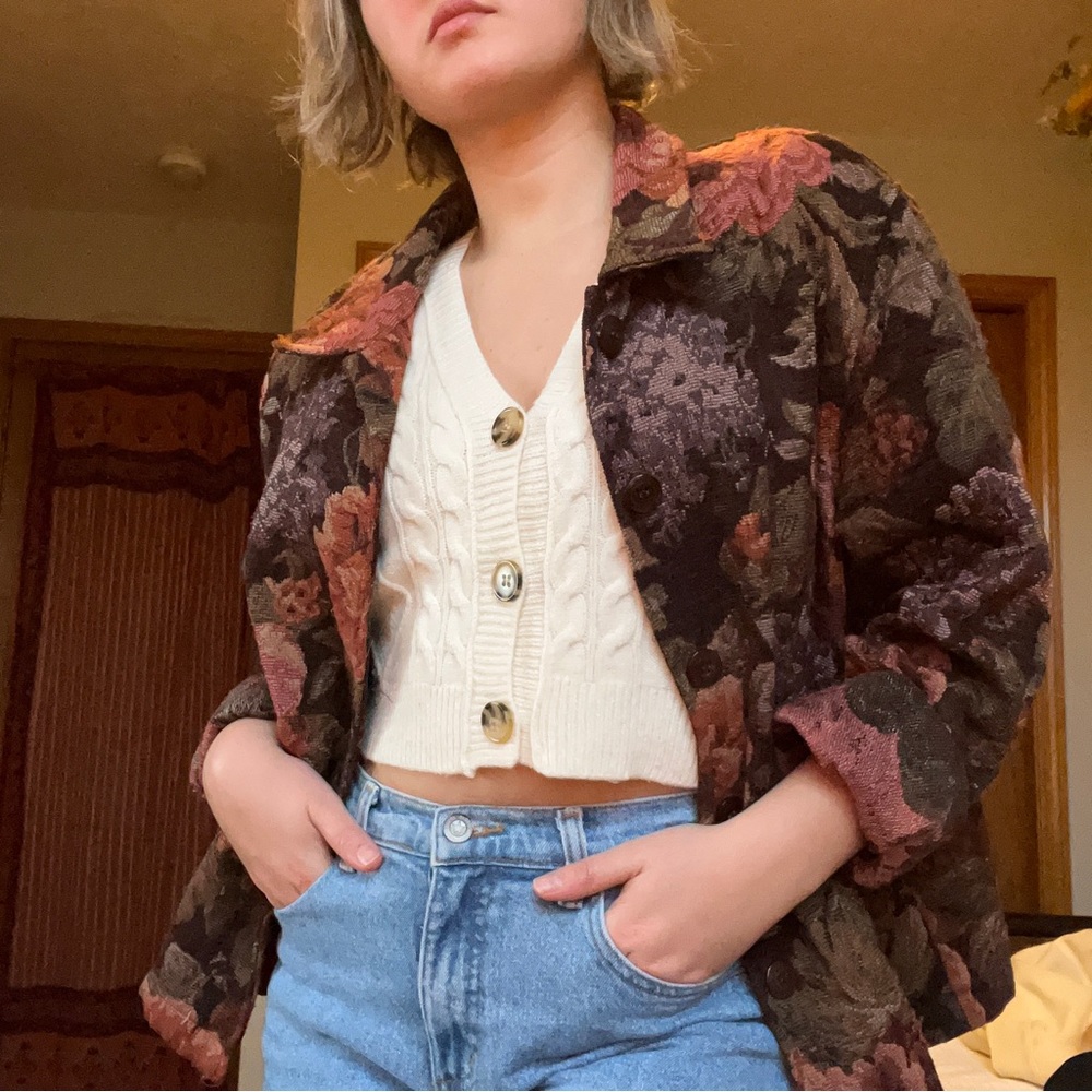 Vintage floral tapestry jacket